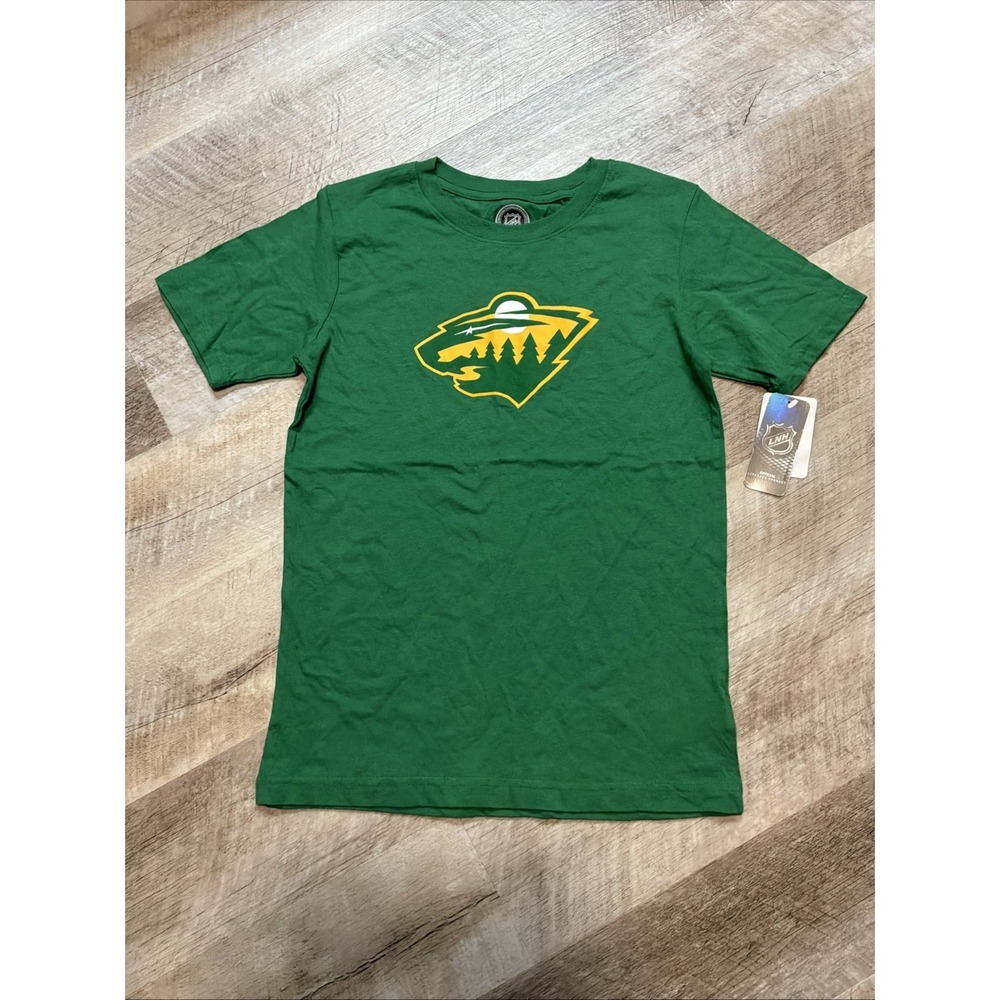 NWT National Hockey League NHL Minnesota Wild Boys T-Shirt Size L 12-14